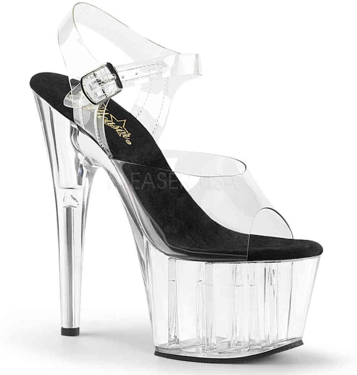 EU 38 = US 8 | ADORE-708 | 7 Heel, 2 3/4 PF Ankle Strap Sandal